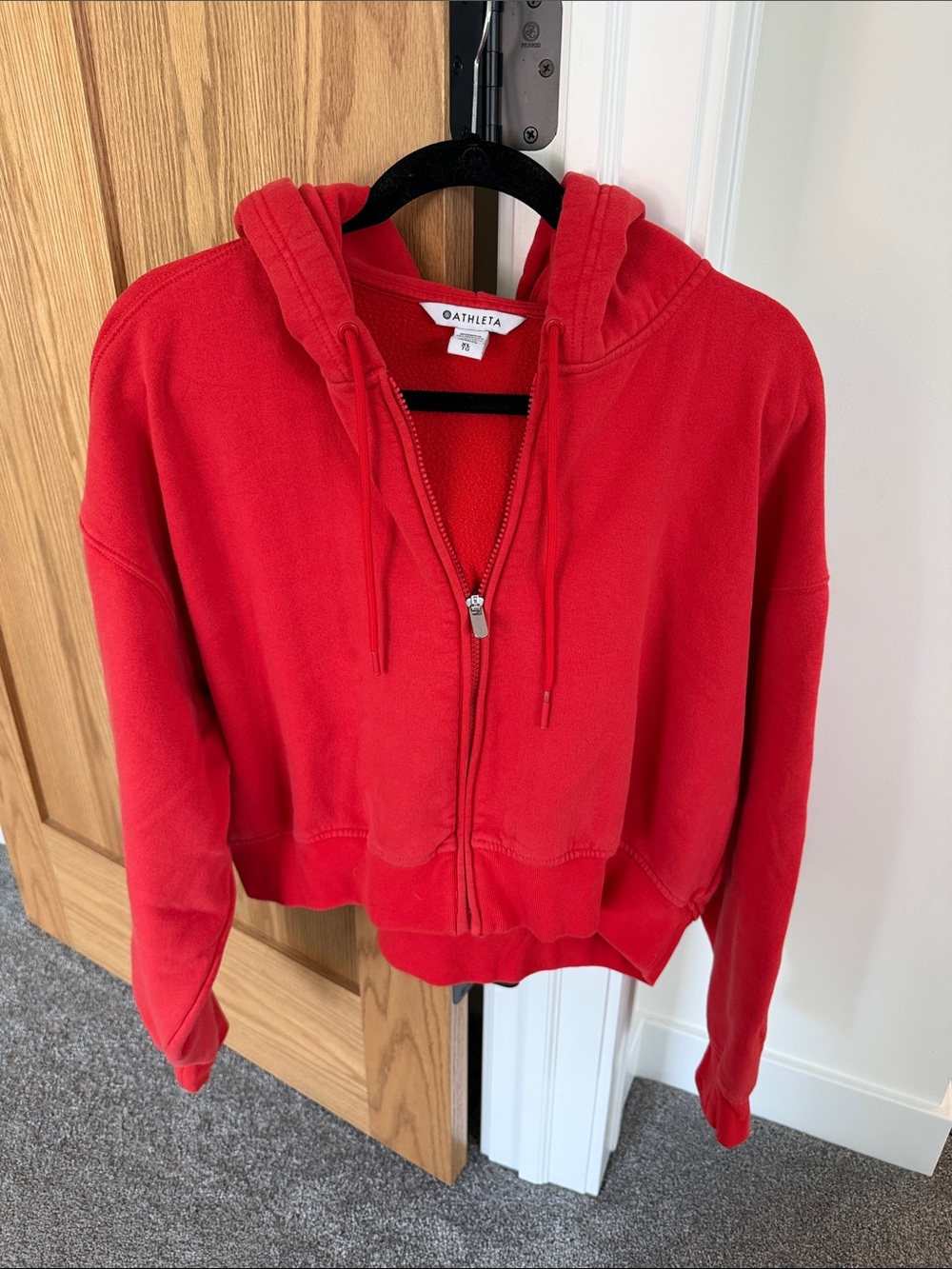 Athleta Forever Fleece Crop Full Zip Sweatshirt